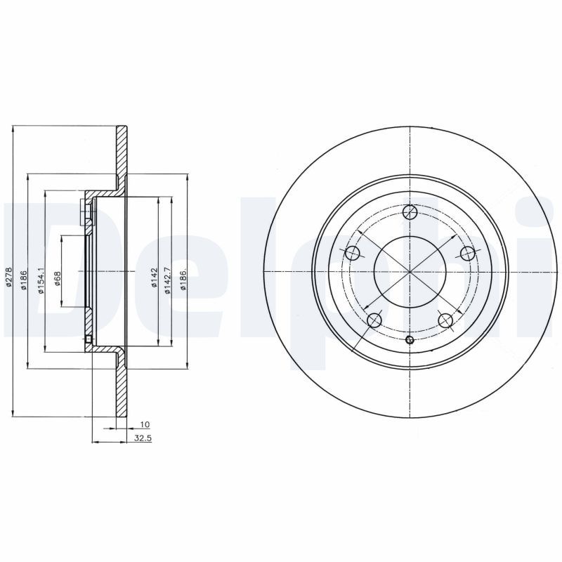 DELPHI BG4534C Brake Disc