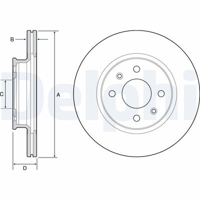 Brake Disc DELPHI BG4535