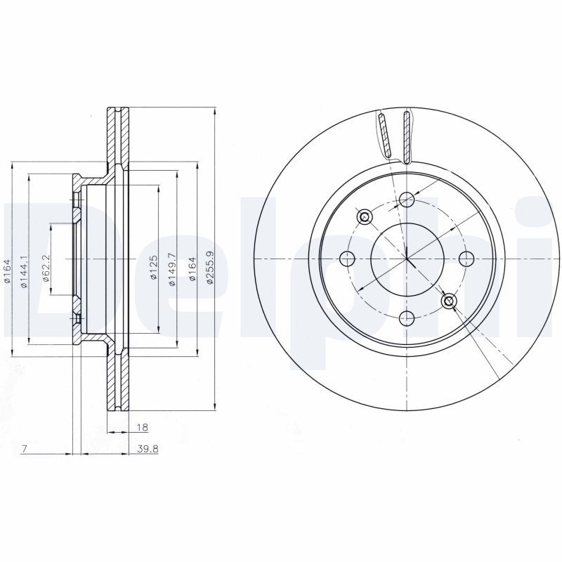 DELPHI BG4535C Brake Disc