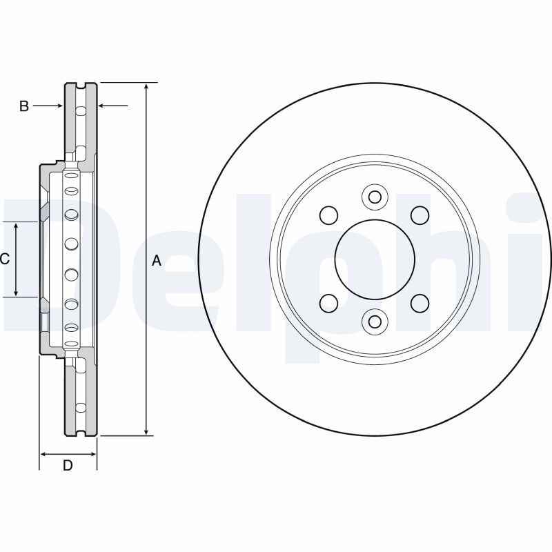 DELPHI BG4536 Brake Disc
