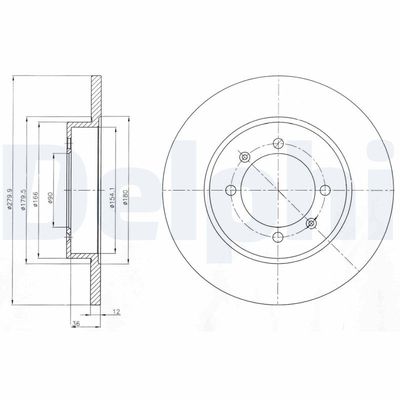 Brake Disc DELPHI BG4538C