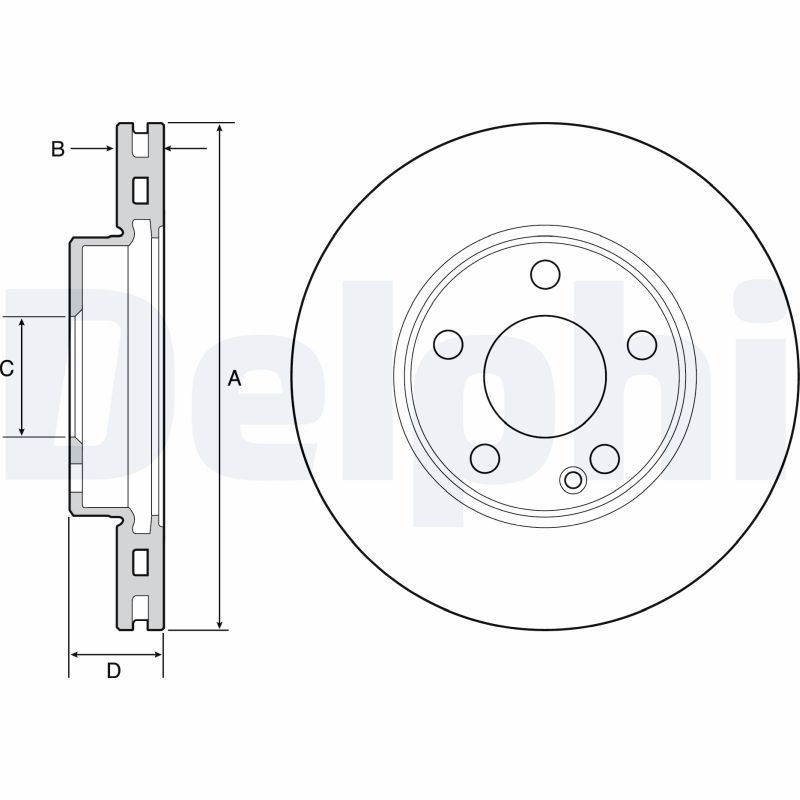 DELPHI BG4554C Brake Disc