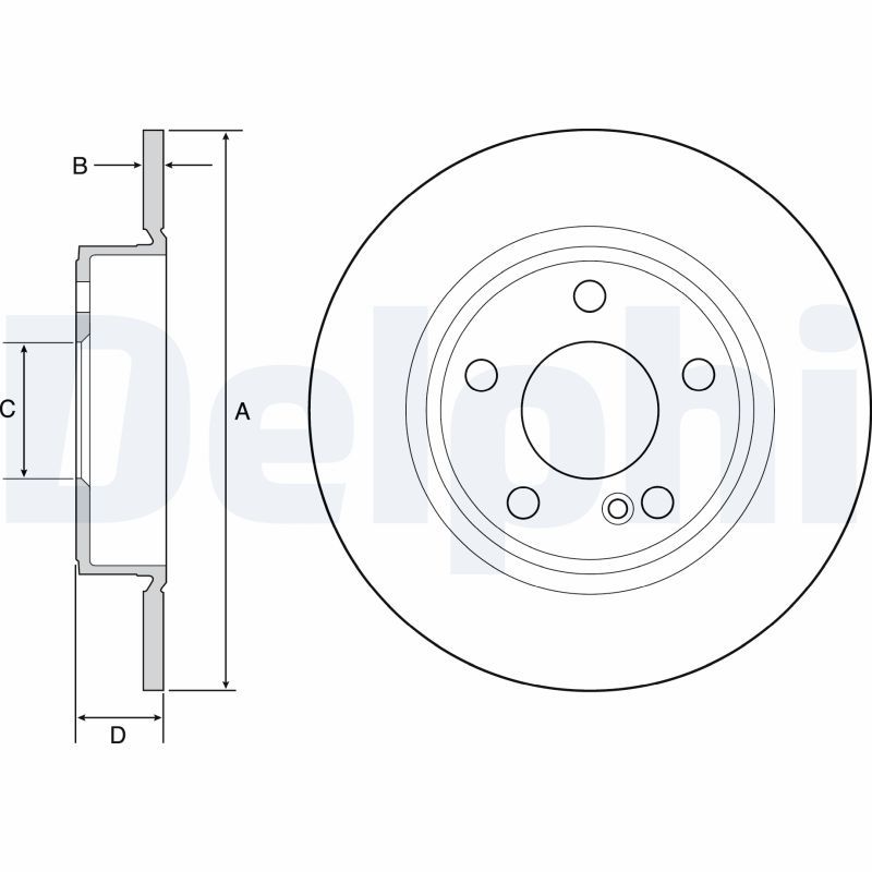 DELPHI BG4555C Brake Disc