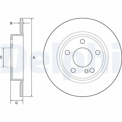 Brake Disc DELPHI BG4555C
