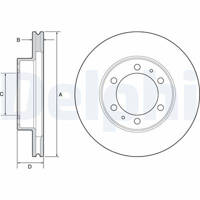 Brake Disc DELPHI BG4557