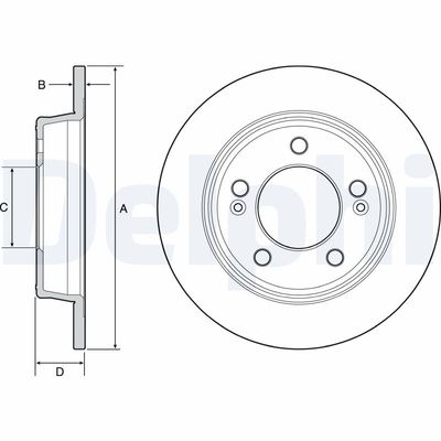 Brake Disc DELPHI BG4559C