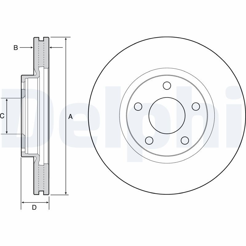 DELPHI BG4562 Brake Disc