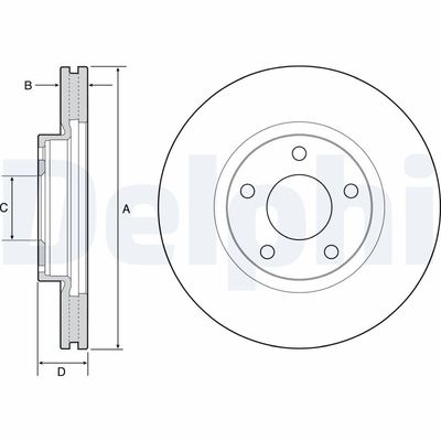 Brake Disc DELPHI BG4562C
