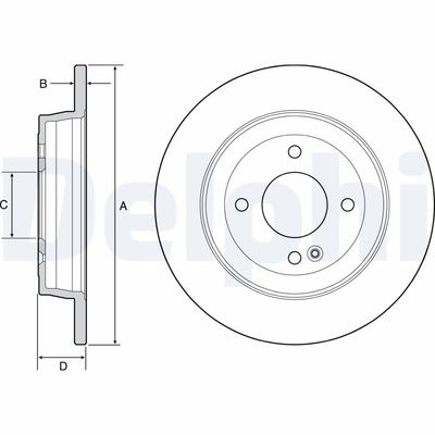 Brake Disc DELPHI BG4564