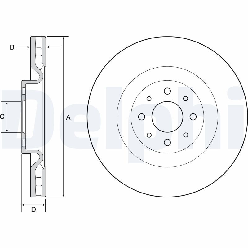 DELPHI BG4566C Brake Disc