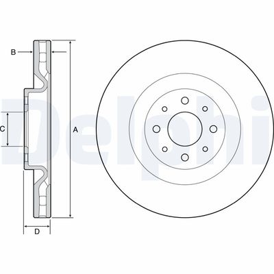 Brake Disc DELPHI BG4566C