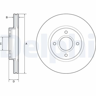 Brake Disc DELPHI BG4569
