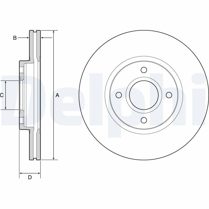 DELPHI BG4569C Brake Disc