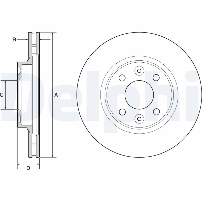 DELPHI BG4570 Brake Disc