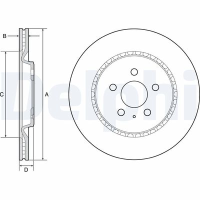 Brake Disc DELPHI BG4643C
