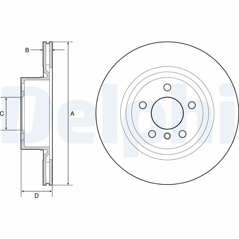 DELPHI BG4644C Brake Disc