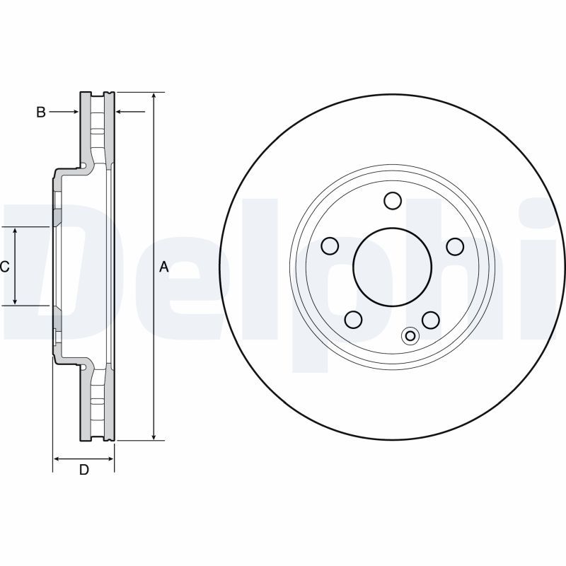 DELPHI BG4646C Brake Disc