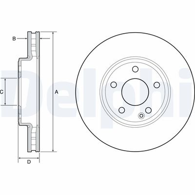 Brake Disc DELPHI BG4646C