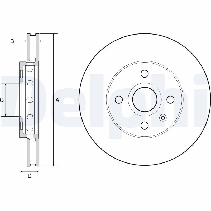 DELPHI BG4647C Brake Disc