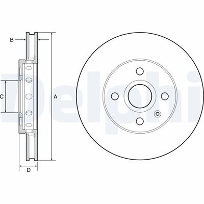 Brake Disc DELPHI BG4647C