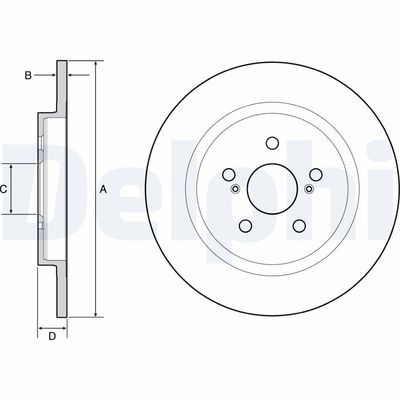 Brake Disc DELPHI BG4650C