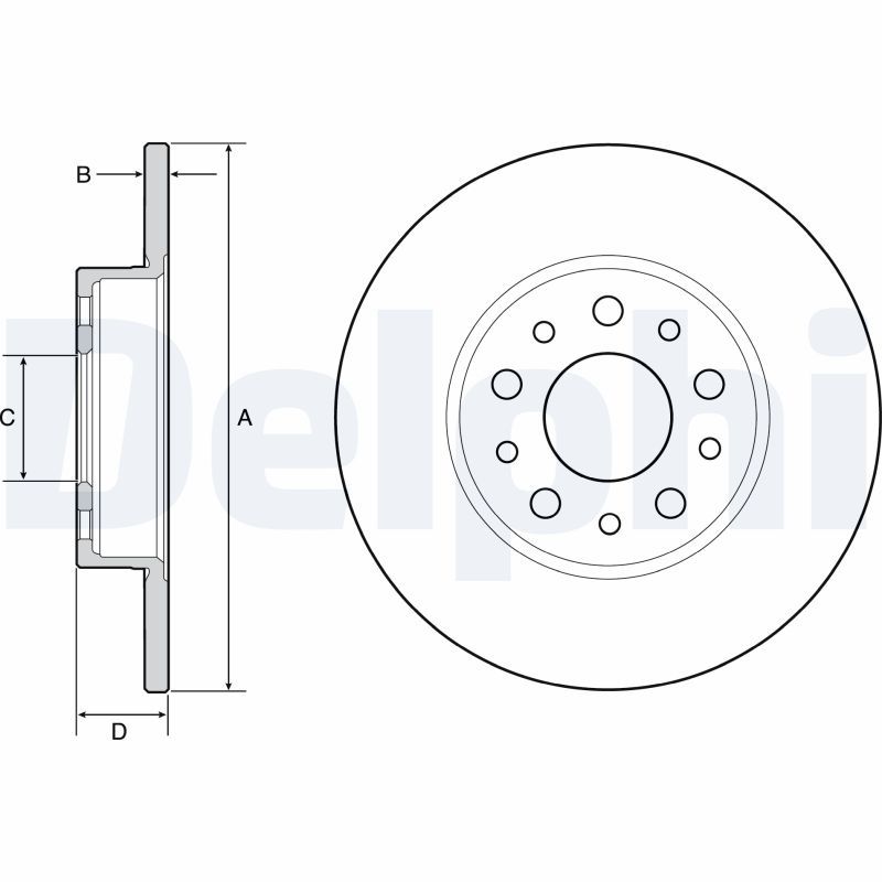DELPHI BG4655C Brake Disc