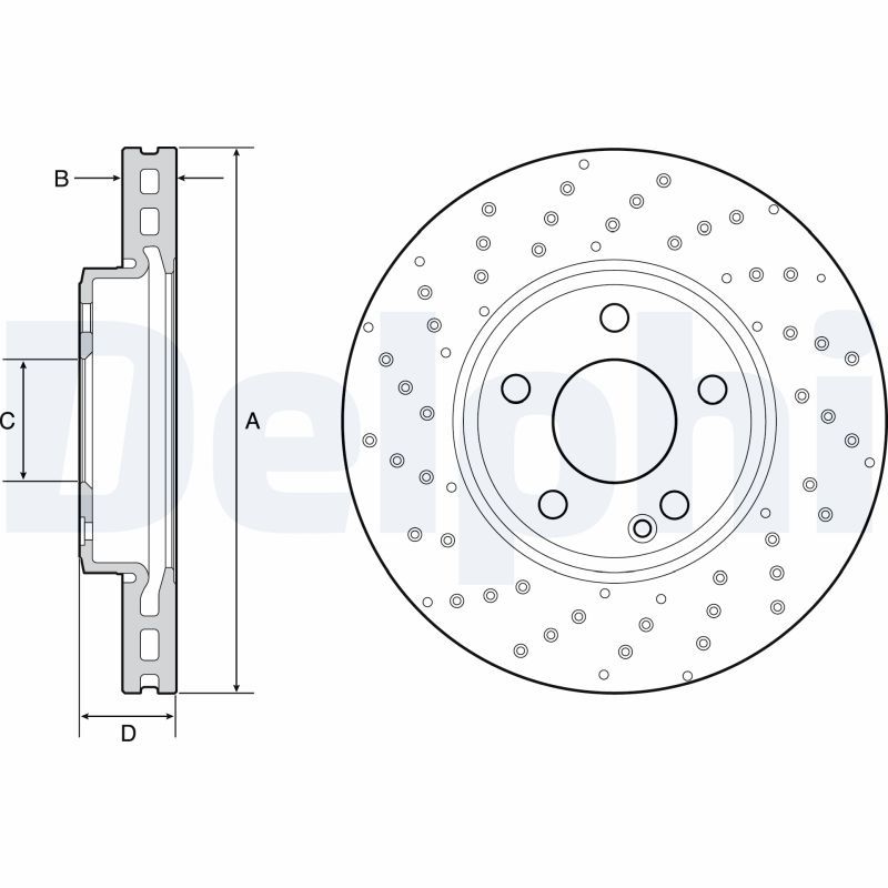 DELPHI BG4657C Brake Disc