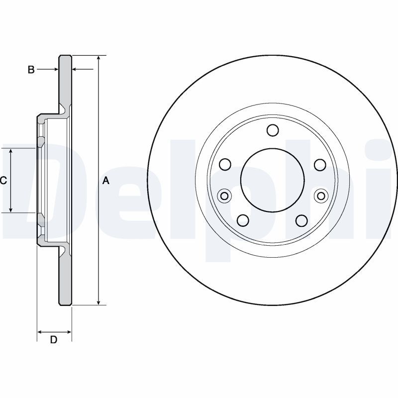 DELPHI BG4661C Brake Disc