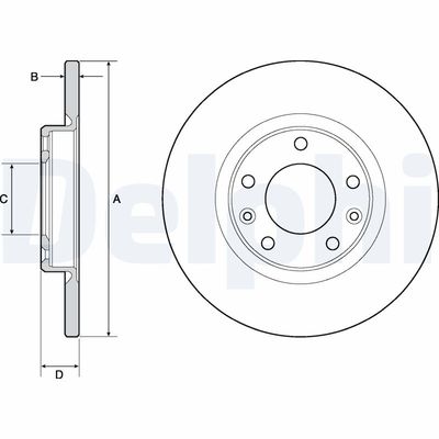 Brake Disc DELPHI BG4661C