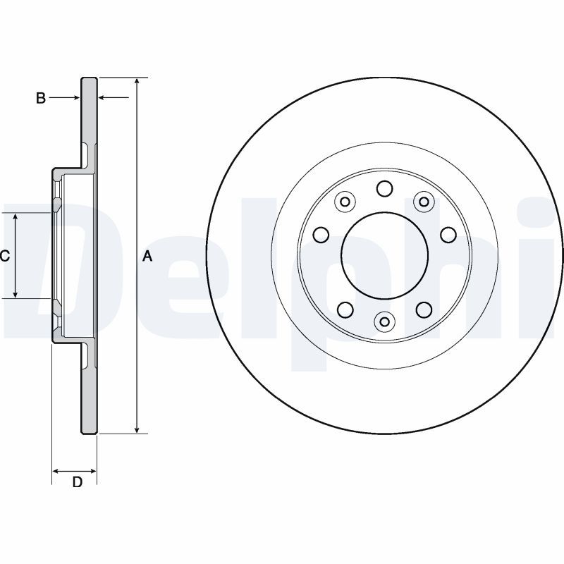 DELPHI BG4662C Brake Disc