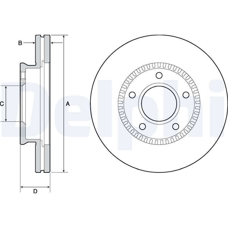 DELPHI BG4663C Brake Disc