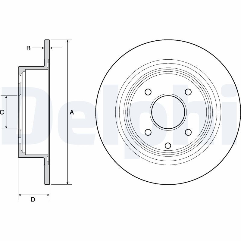 DELPHI BG4666C Brake Disc