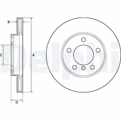 Brake Disc DELPHI BG4668C