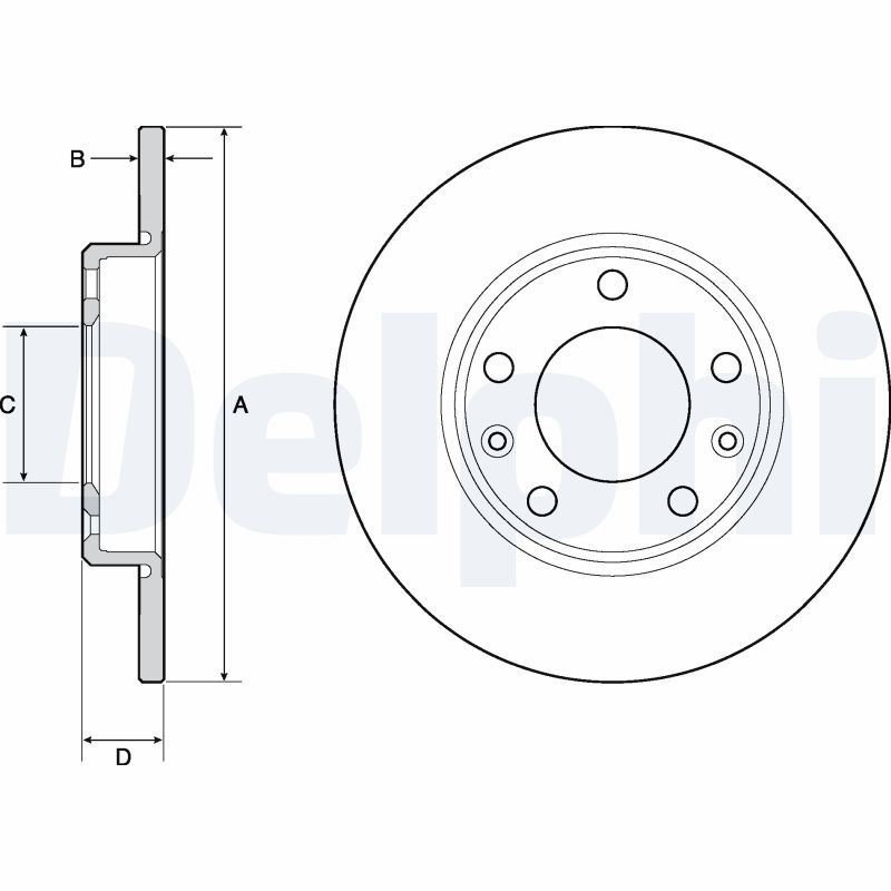 DELPHI BG4670C Brake Disc
