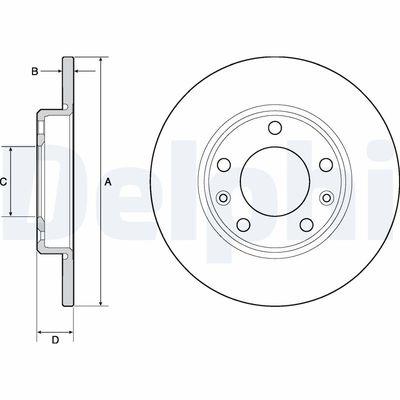 Brake Disc DELPHI BG4670C