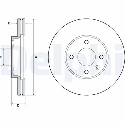 Brake Disc DELPHI BG4671C