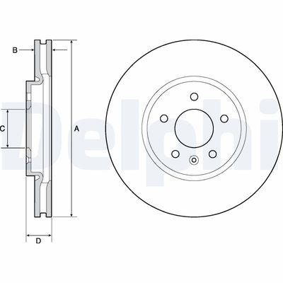 Brake Disc DELPHI BG4672C