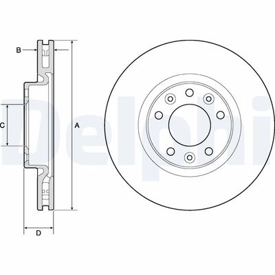 Brake Disc DELPHI BG4674C