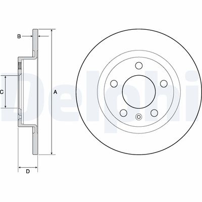 Brake Disc DELPHI BG4675