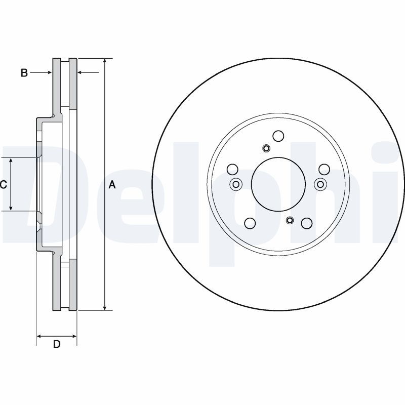 DELPHI BG4687 Brake Disc
