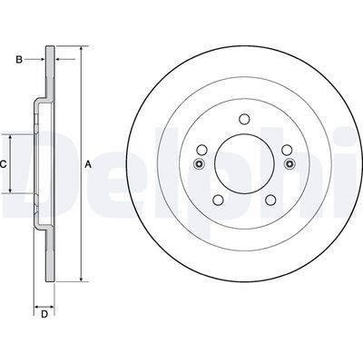 Brake Disc DELPHI BG4688C