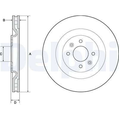 Brake Disc DELPHI BG4689C