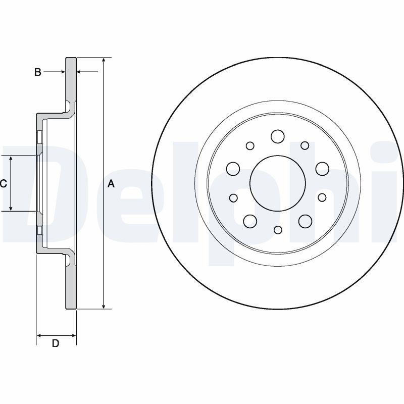 DELPHI BG4690C Brake Disc