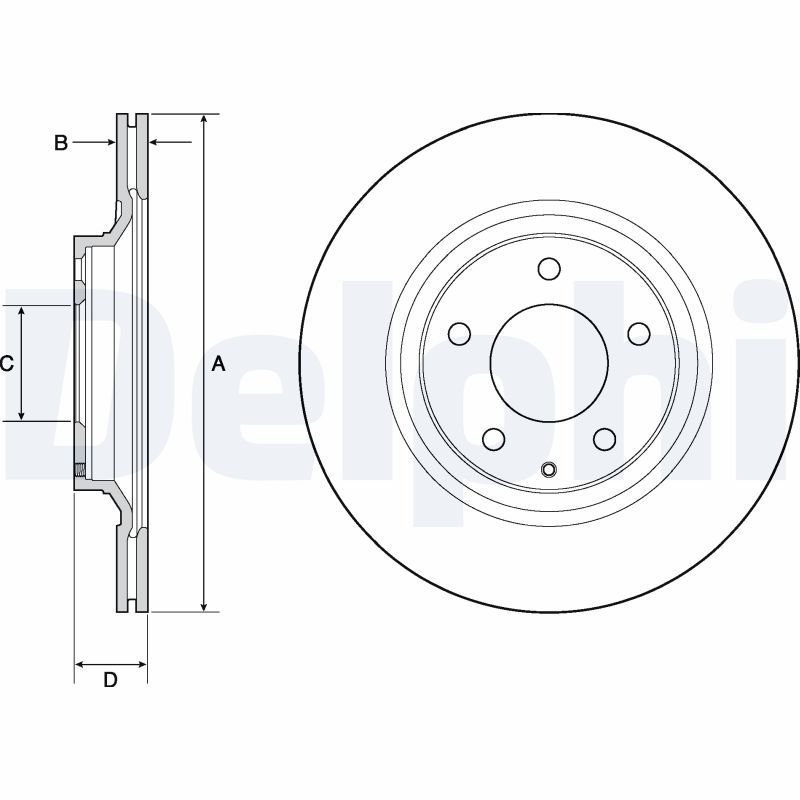 DELPHI BG4693C Brake Disc