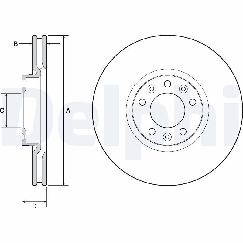 DELPHI BG4696C Brake Disc
