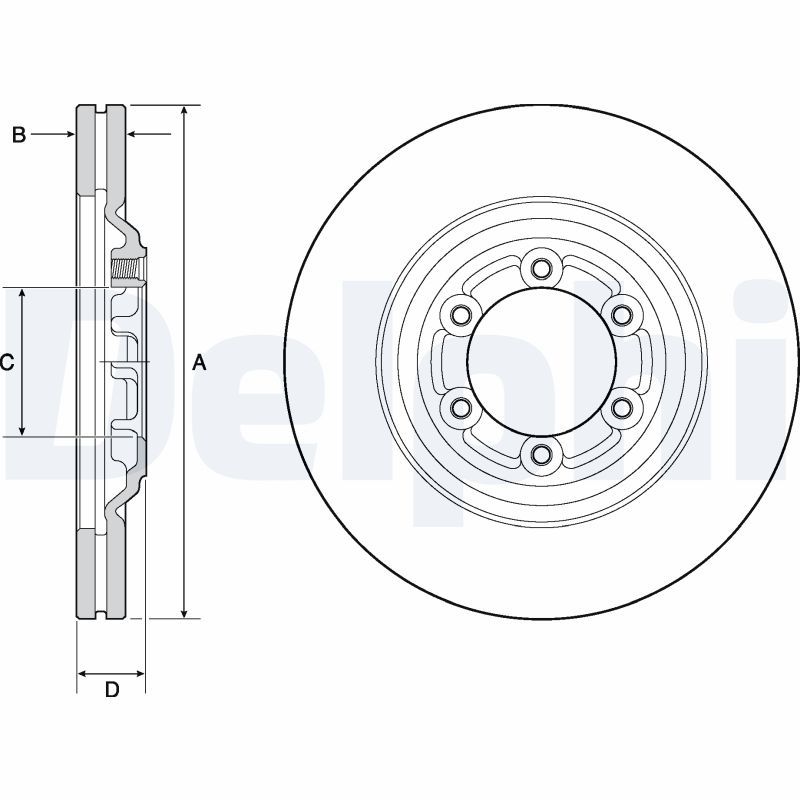DELPHI BG4697C Brake Disc