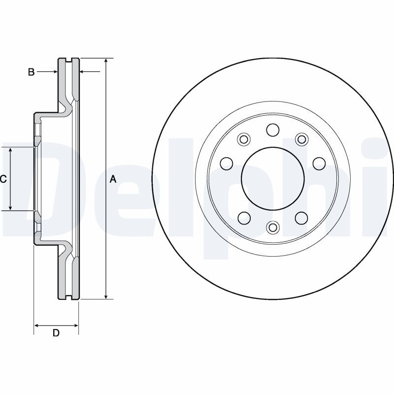 DELPHI BG4700C Brake Disc
