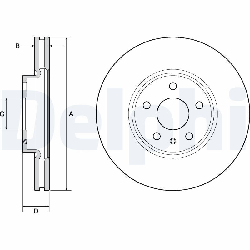 DELPHI BG4702C Brake Disc