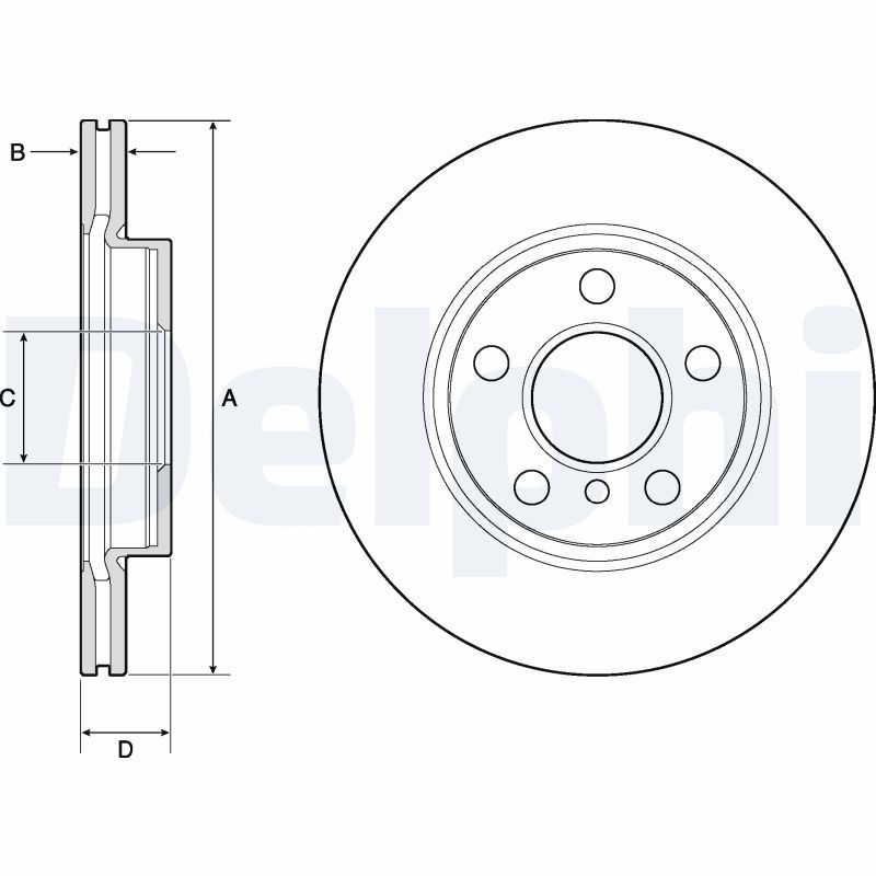 DELPHI BG4704C Brake Disc