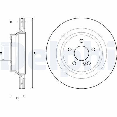 Brake Disc DELPHI BG4705C